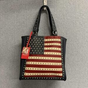 Montana West Concealed Carry Tote Bag Patriotic American Flag Purse NWT